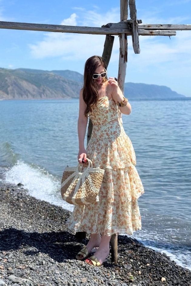 Rosalie Floral Kat Kat Midi Etek Multi Color