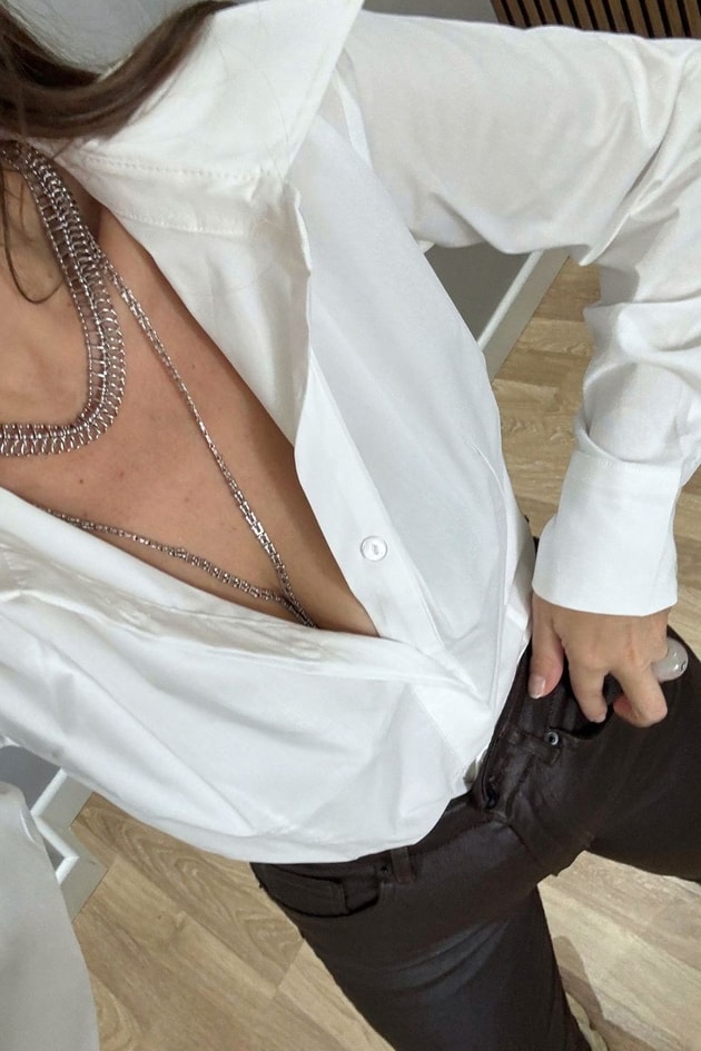 Slim Fit Gömlek Ekru