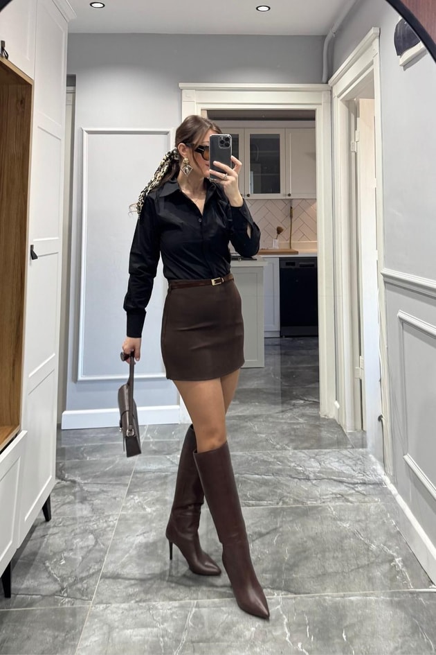 Slim Fit Gömlek Siyah