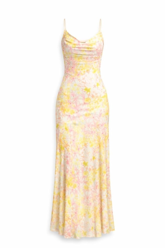 Roselane İp Askılı Tül Elbise Multi Color