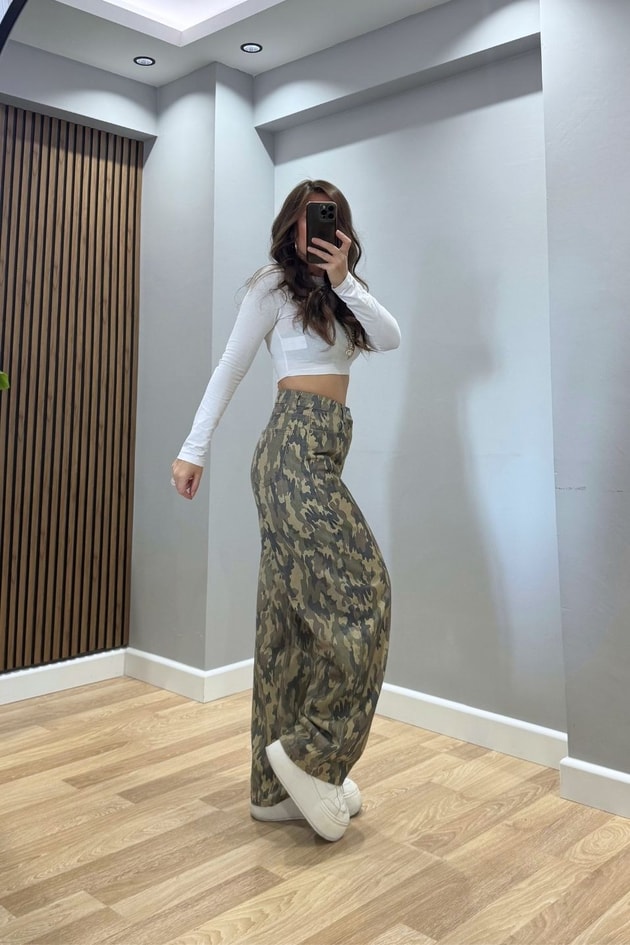 Marka Model Kamuflaj Barrel Jean Multi Color