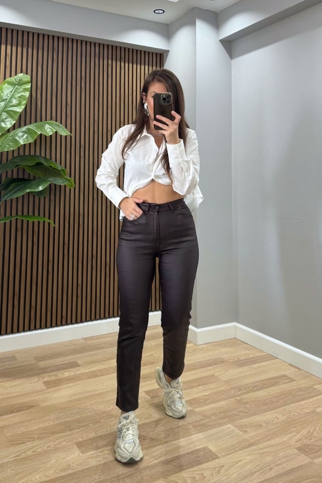 Marka Model Mumlu Kaplama Jean Acı Kahve