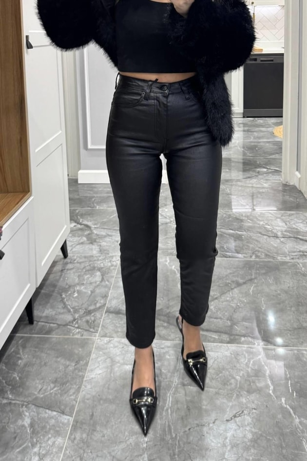 Marka Model Mumlu Kaplama Jean Siyah