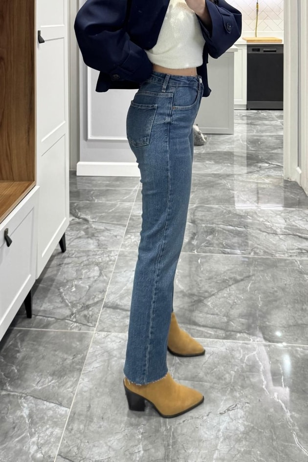 Zr Model Boyfit Jean Koyu Mavi