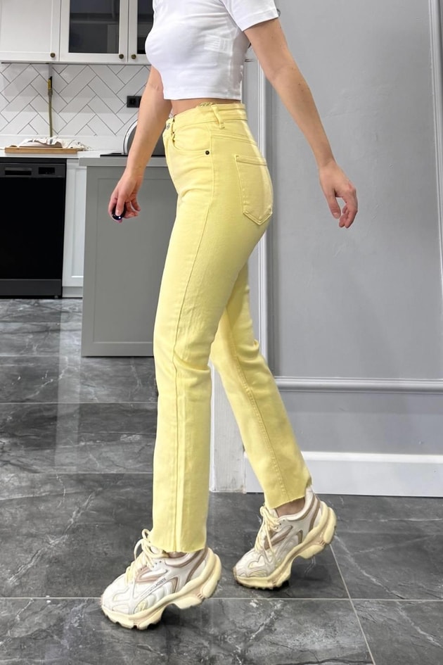 Zr Model Boyfit Jean Sarı