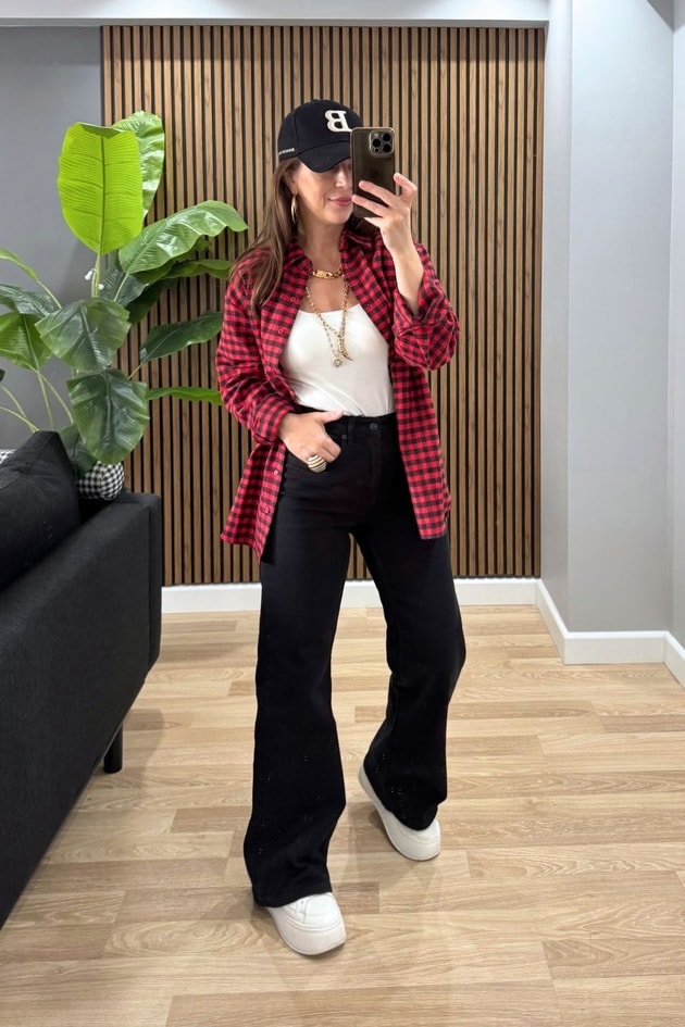 Zr Model Wide Leg Jean Siyah