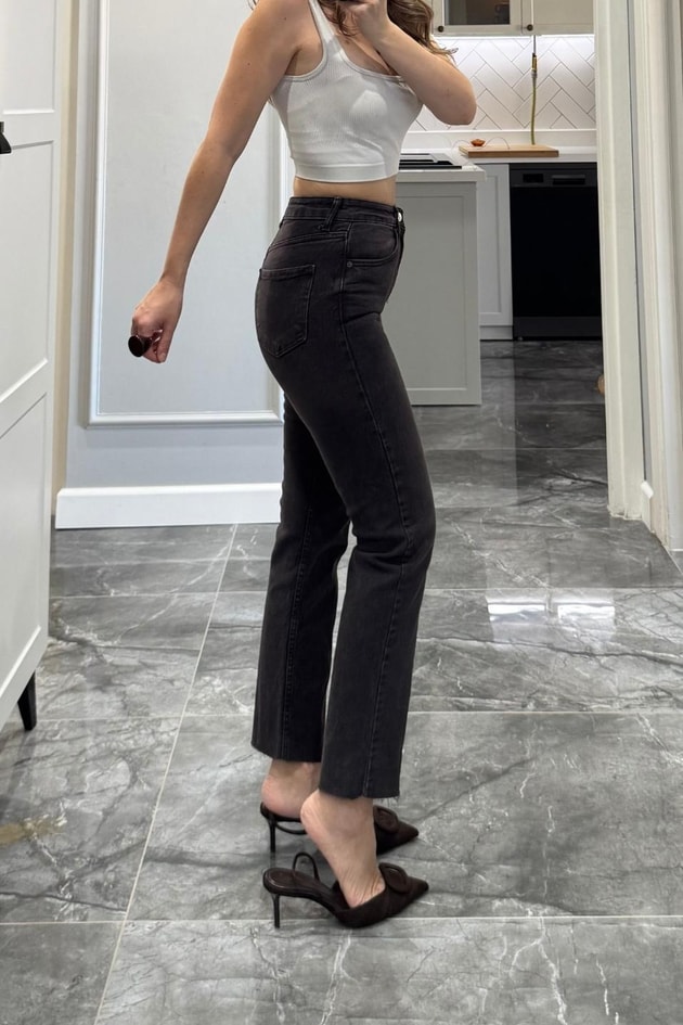 Zr Model Yıkamalı Boyfit Jean Koyu Kahve