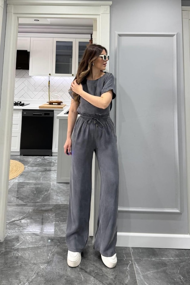 Bluz Pantolon İkili Takım Antrasit