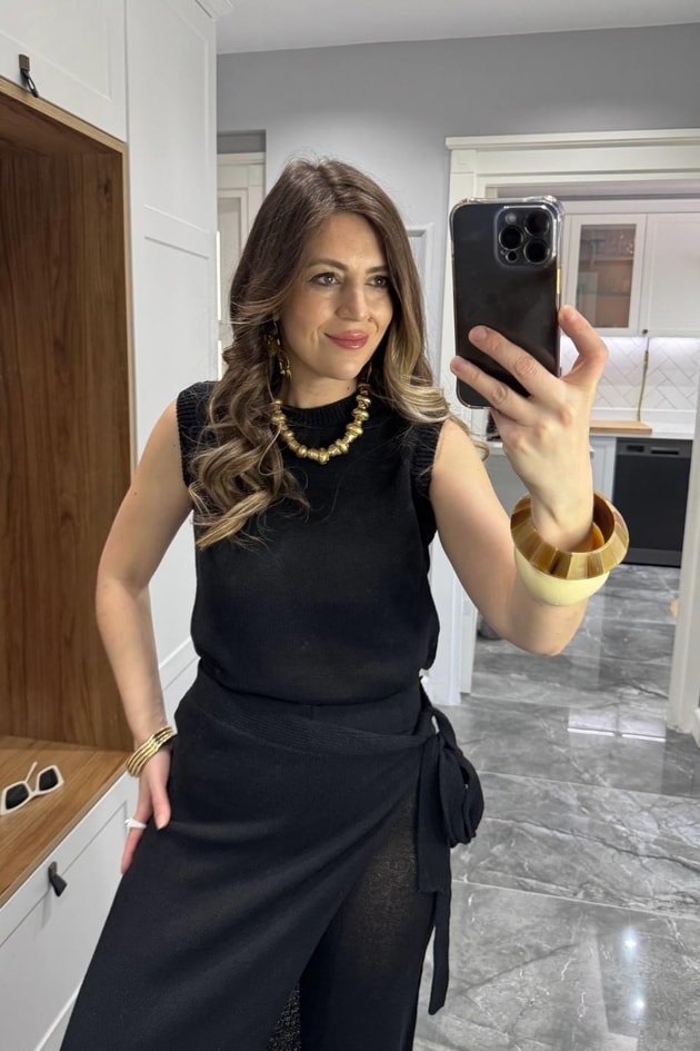 Triko Yazlık İkili Takım Siyah