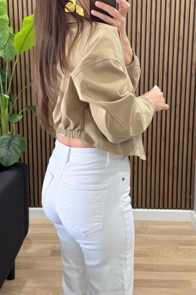 Alessa Şal Yaka Tokalı Ceket Camel