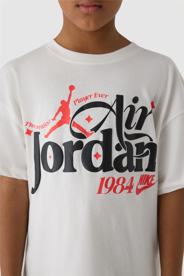 Air Jordan Kız Çocuk Kırık Beyaz TişörtAir Jordan Kız Çocuk Kırık Beyaz Tişört
