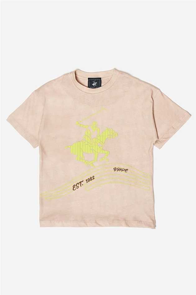 Beverly Hills Polo Club Erkek Çocuk Bej T-Shirt