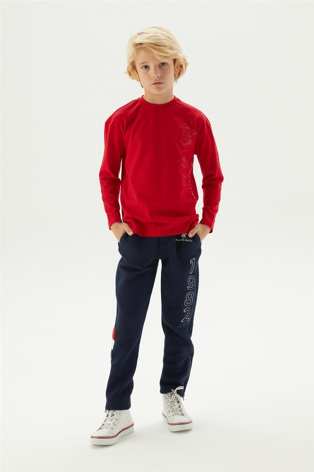 Beverly Hills Polo Club Erkek Çocuk Bordo T-Shirt