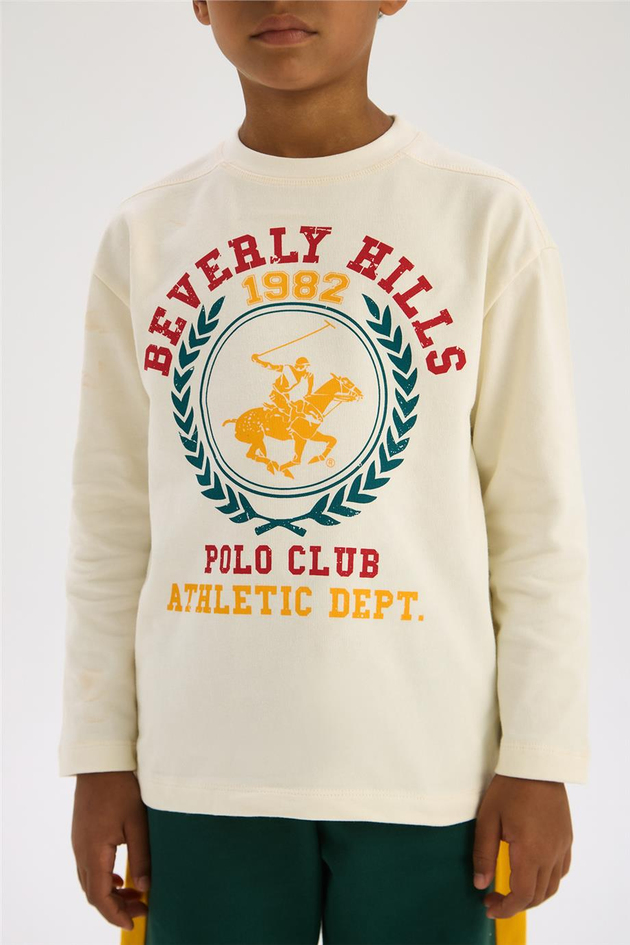 Beverly Hills Polo Club Boy Ecru TshirtBeverly Hills Polo Club Boy Ecru Tshirt