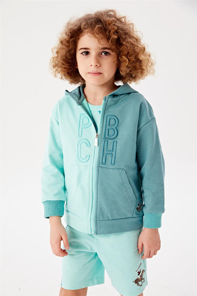 Beverly Hills Polo Club Erkek Çocuk Mavi Eşofman Üstü