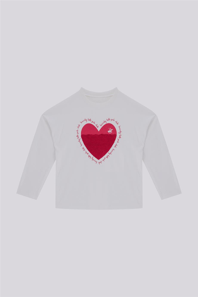 Beverly Hills Polo Club Kız Çocuk Beyaz TshirtBeverly Hills Polo Club Kız Çocuk Beyaz Tshirt