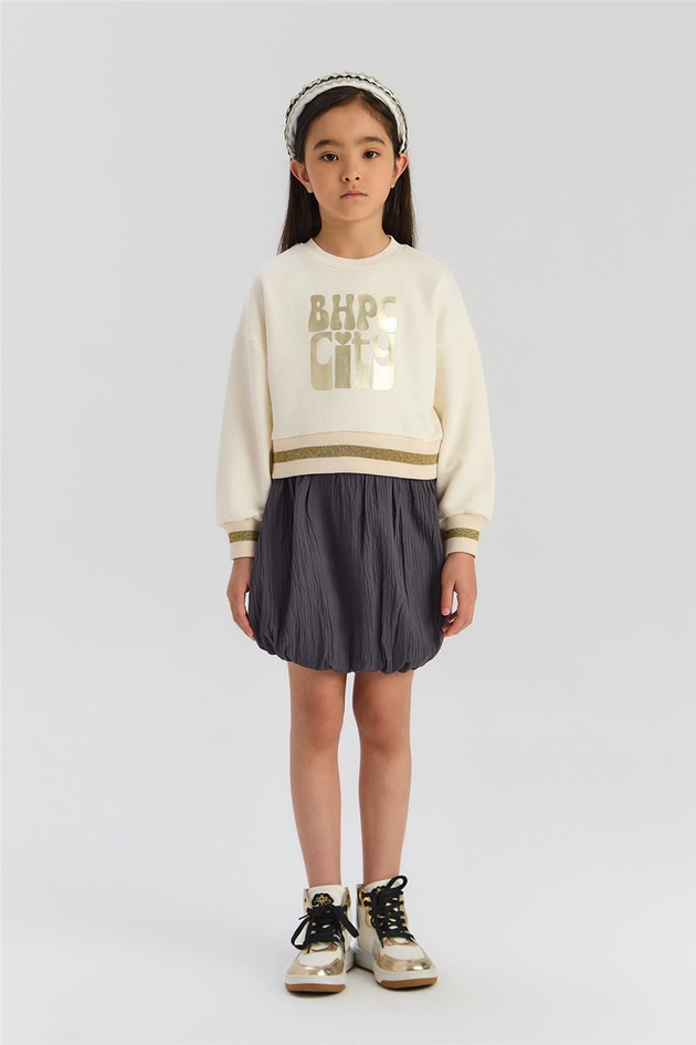 Beverly Hills Polo Club Kız Çocuk Ekru SweatshirtBeverly Hills Polo Club Kız Çocuk Ekru Sweatshirt