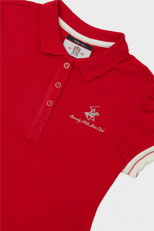 Beverly Hills Polo Club Kız Çocuk Kırmızı Polo Yaka TişörtBeverly Hills Polo Club Kız Çocuk Kırmızı Polo Yaka Tişört