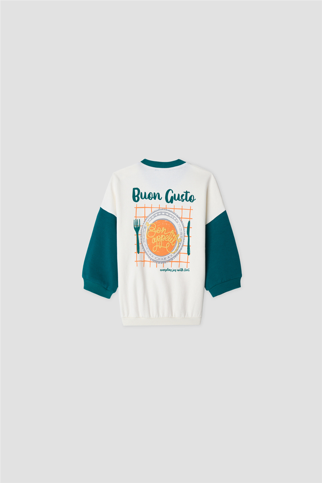 B&G Erkek Bebek Bisiklet Yaka Oversize SweatshirtB&G Erkek Bebek Bisiklet Yaka Oversize Sweatshirt