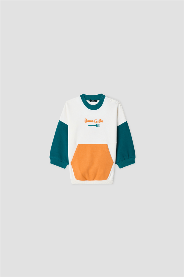 B&G Erkek Bebek Bisiklet Yaka Oversize SweatshirtB&G Erkek Bebek Bisiklet Yaka Oversize Sweatshirt