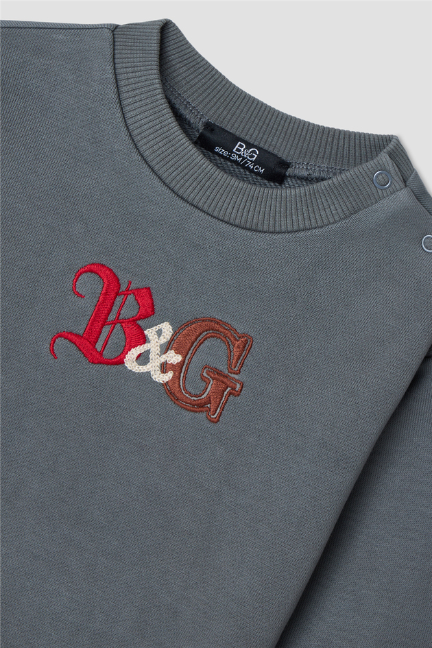 B&G Erkek Bebek Bisiklet Yaka SweatshirtB&G Erkek Bebek Bisiklet Yaka Sweatshirt