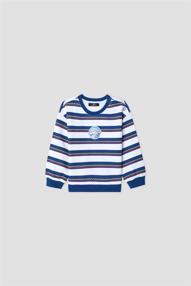 B&G Erkek Bebek Çizgili SweatshirtB&G Erkek Bebek Çizgili Sweatshirt