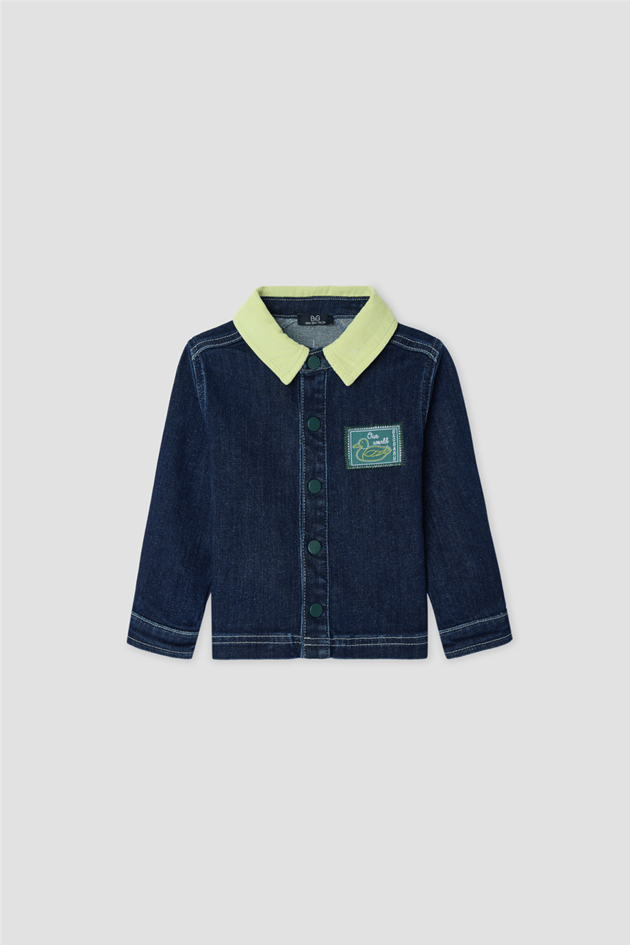 B&G Erkek Bebek Gömlek Yaka Denim GömlekB&G Erkek Bebek Gömlek Yaka Denim Gömlek