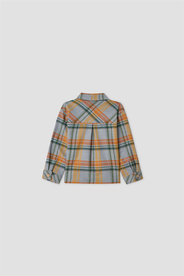 B&G Baby Boys Shirt Collar Plaid ShirtB&G Baby Boys Shirt Collar Plaid Shirt
