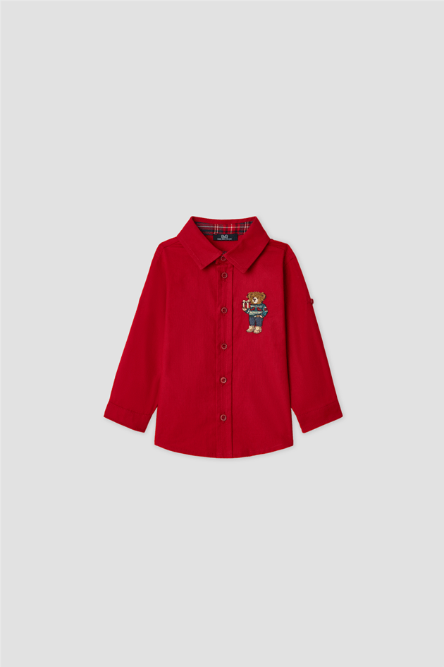B&G Baby Boys Shirt Collar Red ShirtB&G Baby Boys Shirt Collar Red Shirt