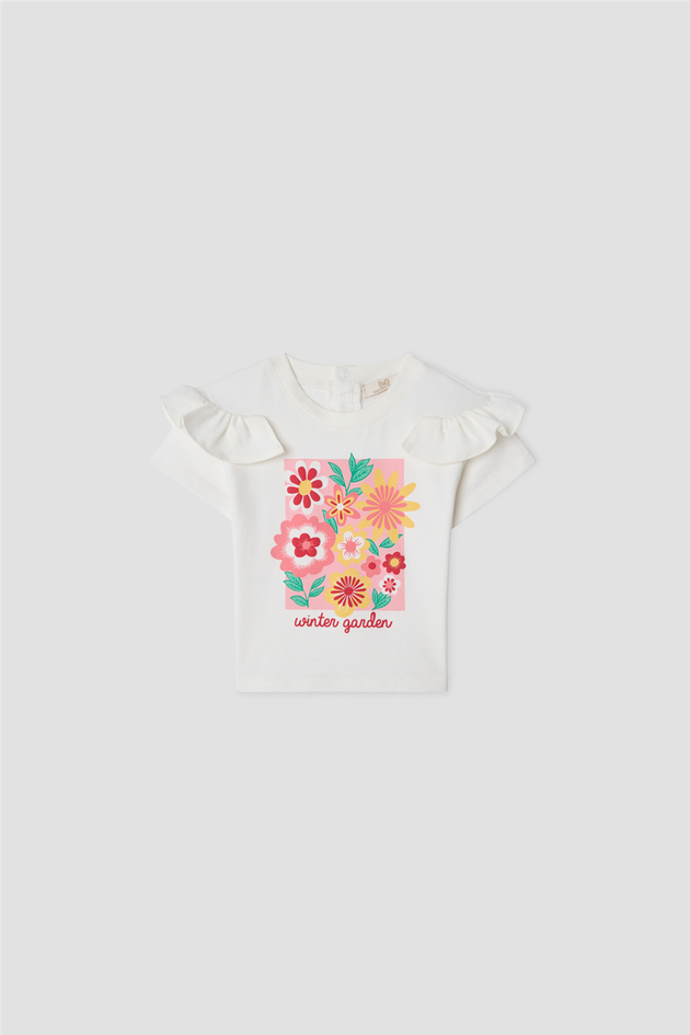B&G Kız Bebek Beyaz TshirtB&G Kız Bebek Beyaz Tshirt