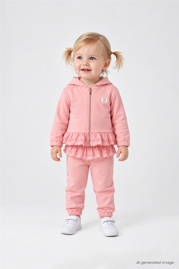B&G Baby Girls Hooded Eşofman SetB&G Baby Girls Hooded Eşofman Set