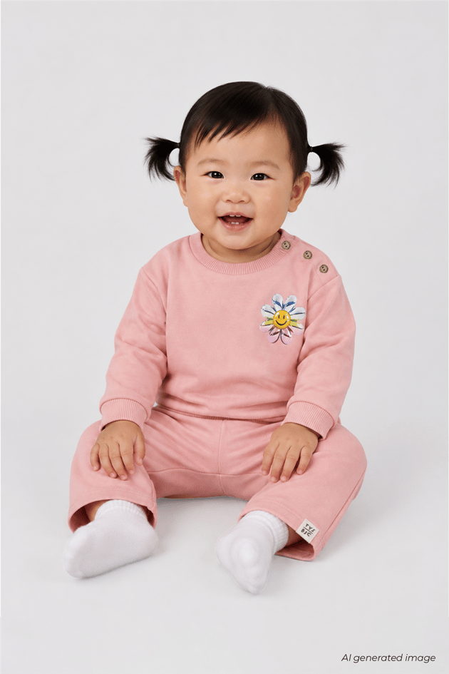 B&G Baby Girls Transfer Printed Crew Neck Eşofman SetB&G Baby Girls Transfer Printed Crew Neck Eşofman Set