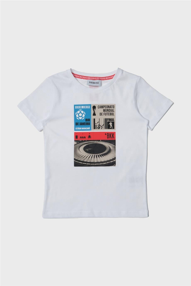 Bikkembergs Erkek Çocuk Beyaz T-Shirt