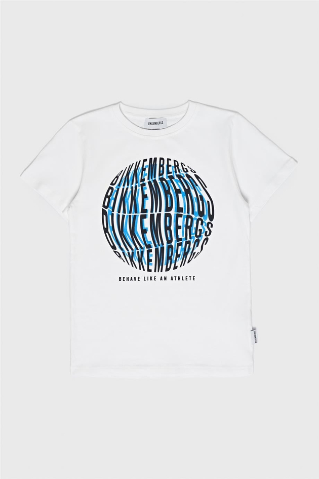 Bikkembergs Erkek Çocuk Beyaz T-Shirt