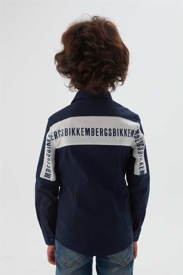 Bikkembergs Erkek Çocuk Lacivert Gömlek