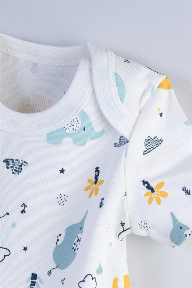 Bondberro Baby Boy Interlock Envelope Neck BodysuitBondberro Baby Boy Interlock Envelope Neck Bodysuit