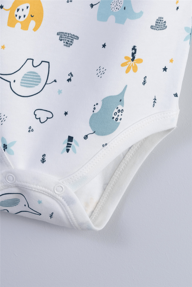 Bondberro Baby Boy Interlock Envelope Neck BodysuitBondberro Baby Boy Interlock Envelope Neck Bodysuit