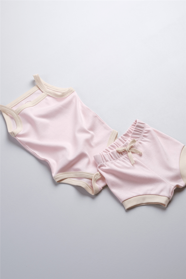 Bondberro Baby Girl Strappy Bodysuit & Short SetBondberro Baby Girl Strappy Bodysuit & Short Set
