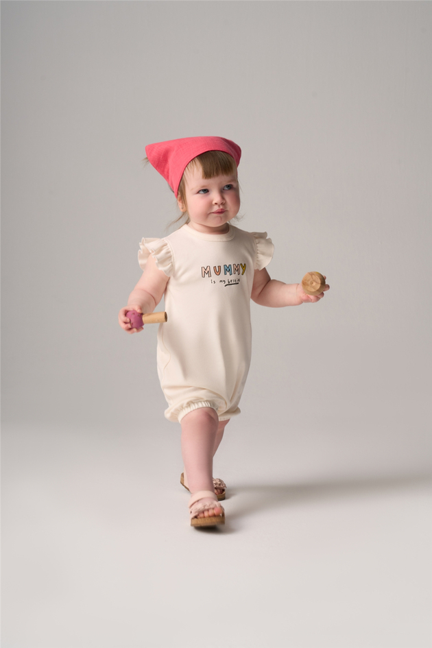Bondberro Baby Girl Modal Jersey Fabric Printed JumpsuitBondberro Baby Girl Modal Jersey Fabric Printed Jumpsuit