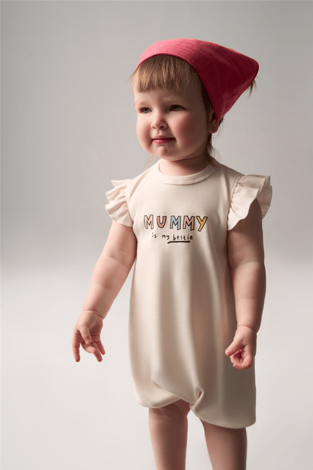 Bondberro Baby Girl Modal Jersey Fabric Printed JumpsuitBondberro Baby Girl Modal Jersey Fabric Printed Jumpsuit