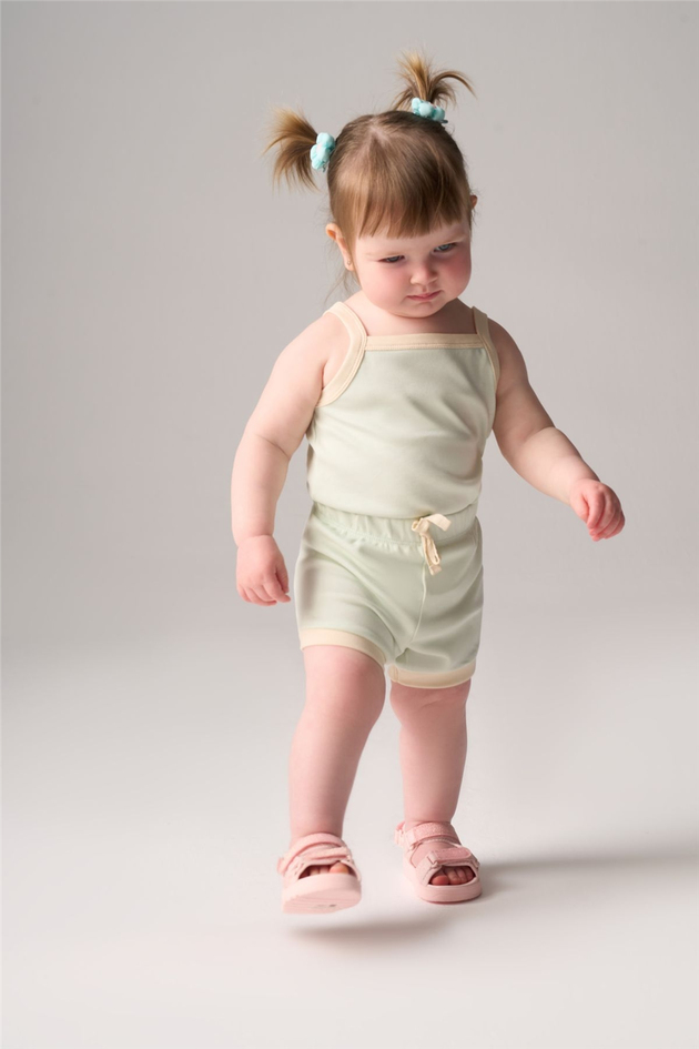 Bondberro Baby Girl Strappy Bodysuit & Short SetBondberro Baby Girl Strappy Bodysuit & Short Set