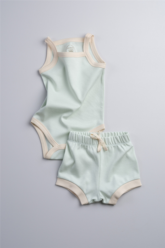 Bondberro Baby Girl Strappy Bodysuit & Short SetBondberro Baby Girl Strappy Bodysuit & Short Set
