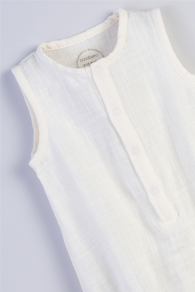 Bondberro Unisex Crinkled Muslin BodysuitBondberro Unisex Crinkled Muslin Bodysuit