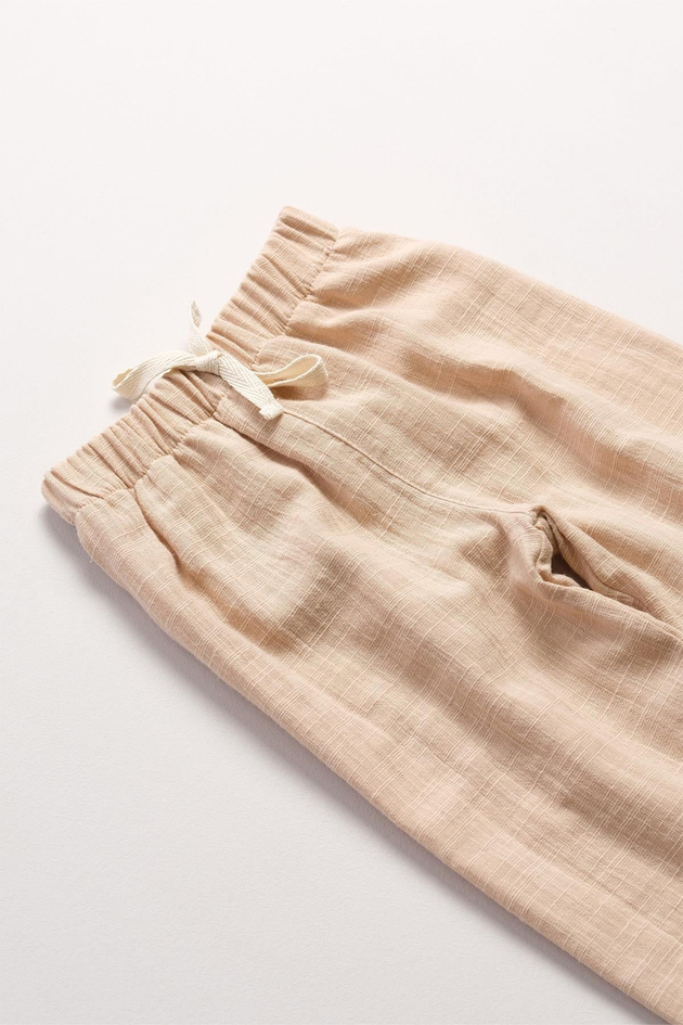 Bonderro Flamlı Müslin Bol Kesim Unisex Çocuk Pantolonu %100 PamukBonderro Flamlı Müslin Bol Kesim Unisex Çocuk Pantolonu %100 Pamuk