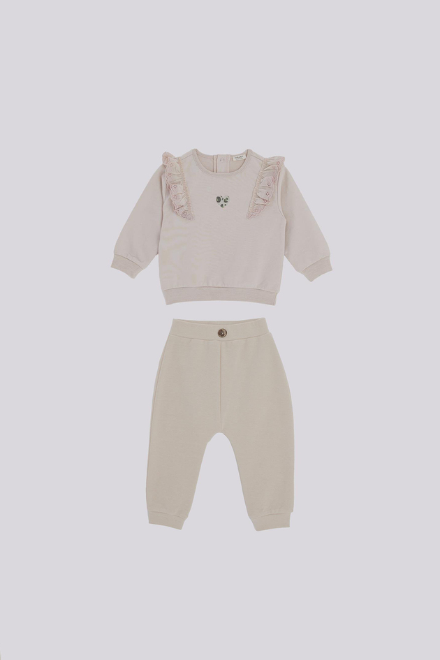 Gb Baby Basic Kız Bebek Ekru Eşofman TakımGb Baby Basic Kız Bebek Ekru Eşofman Takım