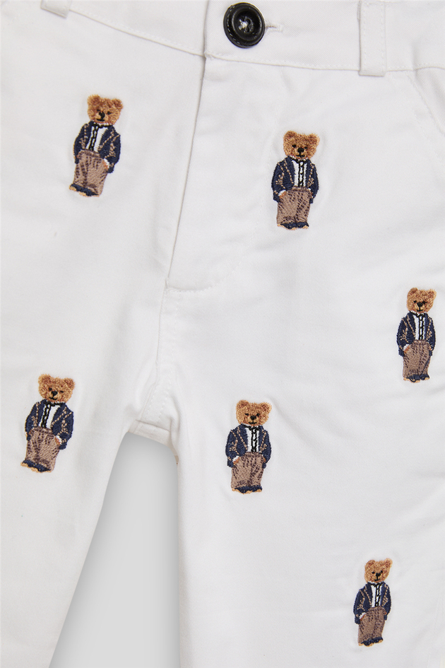 GB Baby Baby Boy White TrousersGB Baby Baby Boy White Trousers