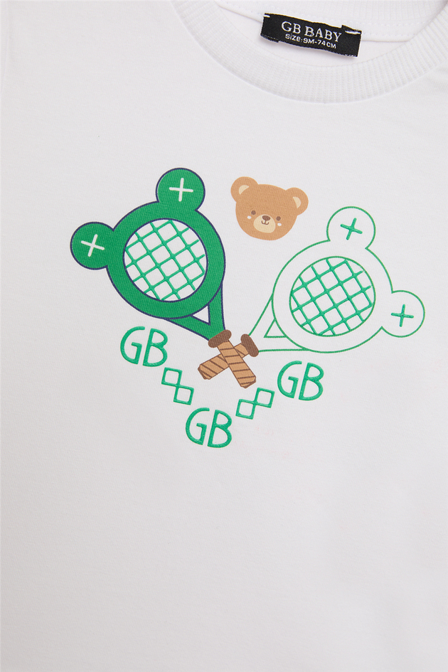 GB Baby Erkek Bebek Beyaz TişörtGB Baby Erkek Bebek Beyaz Tişört