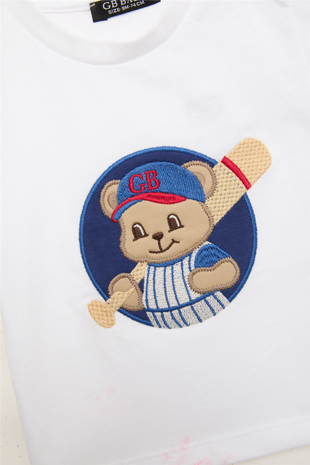 GB Baby Erkek Bebek Beyaz TişörtGB Baby Erkek Bebek Beyaz Tişört