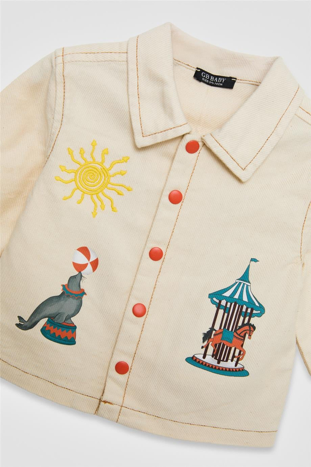 GB Baby Baby Boy Ecru JacketGB Baby Baby Boy Ecru Jacket
