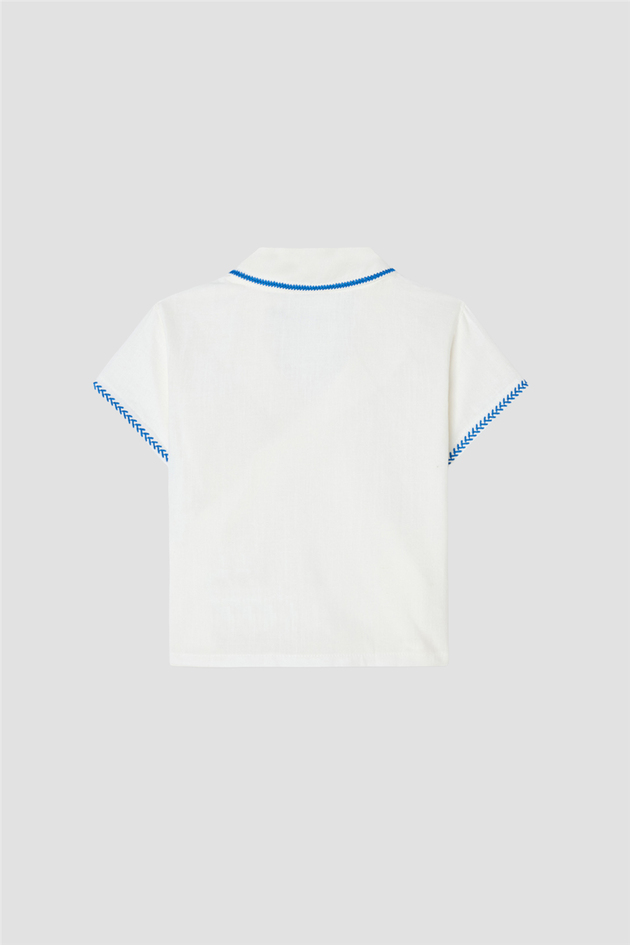 GB Baby Baby Boy Ecru ShirtGB Baby Baby Boy Ecru Shirt
